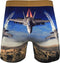 Good Luck Undies Men's F/A-18 Hornet Combat Jet Boxer Brief Underwear, Blue, Large