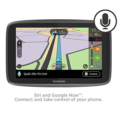 TomTom Car Sat Nav GO 620, 6 Inch with Handsfree Calling, Siri, Google Now, Updates via WiFi, Lifetime Traffic via Smartphone and World Maps, Smartphone Messages, Capacitive Screen, Black