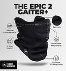 Tough Headwear Winter Face Mask & Ski Mask Neck Gaiter - Cold Weather Half Balaclava - Tactical Neck Warmer for Men & Women, Black - Balaclava, One Size