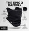Tough Headwear Winter Face Mask & Ski Mask Neck Gaiter - Cold Weather Half Balaclava - Tactical Neck Warmer for Men & Women, Black - Balaclava, One Size