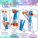 10 Pieces 3/4 Inch Flat Paint Brushes Acrylic Paint Brush Artist Craft Paint Brushes Watercolor Small Brush Bulk Painting Brush Art Detail Oil Brush for Kid Adult(Sky Blue,8.1 x 0.9 x 3/4 Inch)