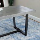 WE Furniture 72" Industrial Design Rustic Solid Wood Dining Table - Grey