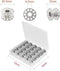 50 Pieces Sewing Machine Iron Bobbins, BetterJonny Metal Sewing Machine Bobbins with Storage Case Box for Brother Singer Babylock Janome Kenmore Sewing Machine