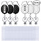 6 Pcs Retractable Badge Holders with 10 Pcs Waterproof Transparent Card Holder, SENHAI Carabiner Belt Clip Split Ring and Vertical Style Clear ID Card Holders