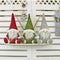 Akfado 3PCS Christmas Decorations Home Decor,Christmas Ornaments Plush Long Hat Forest Man Figurine Xmas Santa Claus Faceless Doll Gifts (Red+Gray+Green)