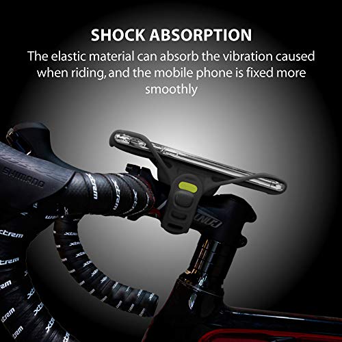 【Bone】Bicycle Phone Mount Pro 3, Universal Bike Handlebar Holder (3rd Gen Pro) Compatible with iPhone 15, 14, 13, 12, 11 Pro Max Plus, Galaxy S10 S9 Edge Note Series, Fits Devices 5.8" to 7.2" - Black