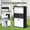 Metal Letter Box Lockable Post Mail Box Parcel Letterbox Mailbox for A4 Mail Package 41x22.6x75 cm