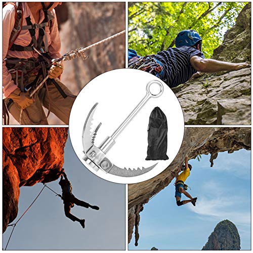 Large Grappling Hook, 4-Claw Folding Stainless Steel Grapple Hooks for Outdoor Survival, Camping, Hiking, Tree &Mountain Climbing