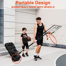 Aimking Portable Basketball Hoop System 29 Inch Impact Backboard 3.2FT to 7.2FT Telescoping Adjustment Basketball Goal System for Indoor Outdoor