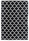 Tangier Trellis Plastic mats Rugs Reversible and Recycled for Home, Patio, Backyard, Deck, Picnic, Beach, Trailer, Camping (Black and White, 240cm x 300cm)