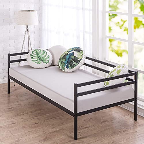 Zinus Marie Metal Single Daybed | Strong Steel Frame Indoor Split-Rail Day time Beds Frame Furniture, Black