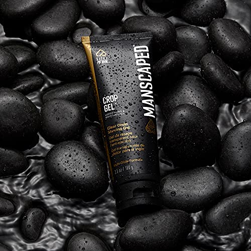 MANSCAPED™ Crop Gel™ Clear Groin Shaving Gel, Moisturizing and Lubricating Multi-Glide Formula Designed for Below-the-Waist Trimming, Vegan and Paraben-Free (3.5 oz)