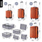 4 Piece Luggage Set Carry On Suitcase Traveller Bag Lightweight ABS Hard Shell & TSA Lock Orange