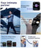 LIGE Smart Watch Men Women Bluetooth Phone Call for Android iOS Sport Fitness Activity Tracker Male Smartwatch 1.83" Square Screen Heart Rate Sleep Monitor Black Silicone Couple Gents Smartwatch