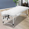 Zenses Massage Table 75cm Portable 2 Fold Aluminium Beauty Bed White