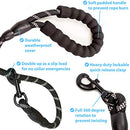 Zenify Pets Dog Lead - Durable Strong Chew Resistant Slip Lead Nylon Rope Padded Handle Mountain Climbing Harness Pet Puppy Training Slipknot Leash for Walking [1/2 inch 1.2cm Thick] (Black 4ft)
