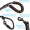 Zenify Pets Dog Lead - Durable Strong Chew Resistant Slip Lead Nylon Rope Padded Handle Mountain Climbing Harness Pet Puppy Training Slipknot Leash for Walking [1/2 inch 1.2cm Thick] (Black 4ft)