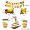 ZCOINS Construction Birthday Party Decoration for Boys with 2 Giant 32in*27in Dump Truck Foil Balloons, 15 Latex Balloons Printed with Truck Pictures, 12 Construction-themed Cake Toppers and 1 Banner.