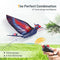 HANVON 2.4G Remote Control Bird Toy RC Bird Bionic Flying Bird,6-axis Gyro,Fabric Single Wing Lifting Design,Easy Indoor Outdoor RC Toy for Kids,Boys and Girls,Go Go Bird Bennu