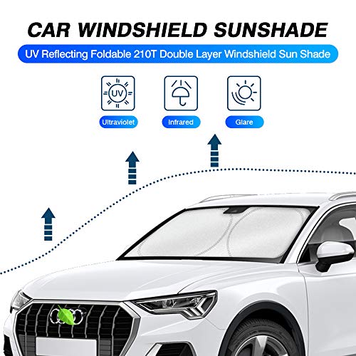 KUST Custom Fit Windshield Sun Shade for 2019-2023 Audi Q3 Sunshade Window Shade Sun Visor Protector Foldable Blocks UV Rays Keep Your Car Cooler