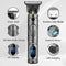 Hair Clippers for Men, Professional Hair Trimmer Zero Gapped T-Blade Trimmer Cordless Rechargeable Edgers Clippers Electric Beard Trimmer Shaver Hair Cutting Kit with LCD Display Gifts for Men (Silver)