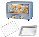 Belaco BTO-1010L Retro look Mini 10L Toaster Oven Tabletop Cooking Baking Portable Oven 750w 60 min Timer 100-230° Stainless Steel Heating Tube incl. Baking Tray & Wire Rack