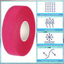 2 Rolls Cloth Hockey Tape 27 yd x 1 Inch Multipurpose Hockey Stick Tape Athletic Sport Tape for Ice Roller Blade Handle Protector (Bright Pink)