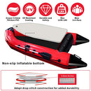 AZXRHWYGS 10 ft Dinghy Boats, 4 Persons Inflatable Boat Fishing Kayak Raft Sport Boat for Adults with Paddles Air Pump Carry Bag