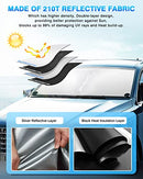 KUST Windshield Sun Shade for Mercedes-Benz GL-Class 2013-2019 Window Shade Sun Visor Cover Foldable Blocks UV Rays Keep Your Car Cooler