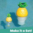 GAME 12427-BB Solar Light Up Pineapple Chlorinator Pool Chemical Dispenser, for Up to Five 3-inch Tabs, Older Version