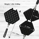 Bubble Waffle Maker Pan by StarBlue with Free Recipe ebook and Tongs - Make Crispy Hong Kong Style Egg Waffle in 5 Minutes