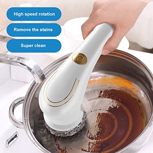 Cordless Electric Cleaning Brush, Cleaning Brush Set for Dishes, Cookware, Pots & Pans, Ovens, BBQ Grills, Sinks and More.