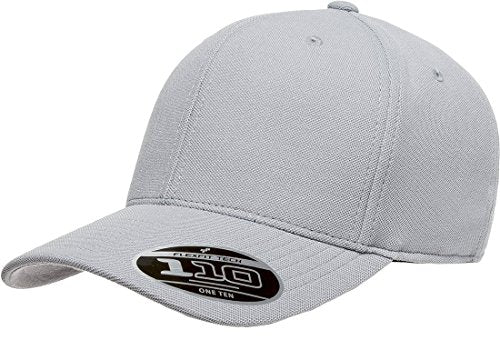 Flexfit Men's 110 Cool & Dry Athletic Cap, Silver, One Size