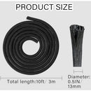 1/2" x 3 Meter Cable Sleeve, Wire Protector Cable Wrap Cover,Cable Organizer for Desk PC TV Computer, Cord Management for Home Office