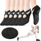 Geyoga 6 Pairs Yoga Socks for Women Nonslip Barre Socks with Straps Ballet Dance Socks for Yoga Pilates Ballet Barre Dance, Black, Medium