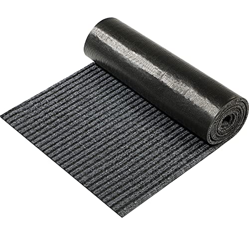 Nuanchu Large Semi Finished Outdoor Mat 16 x 79 Inch Narrow Door Mat Non Slip Mats Waterproof Carpet Roll for Bathroom Entryway Indoor Outdoor(Gray,1 Roll)