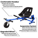 Hoverboard seat attachment, hoverboard go kart for adults & kids, accessories to transform hoverboard into go cart, hover carts for self balancing scooter with off-road tire and shock absorber, blue