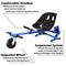 Hoverboard seat attachment, hoverboard go kart for adults & kids, accessories to transform hoverboard into go cart, hover carts for self balancing scooter with off-road tire and shock absorber, blue