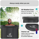 Ice Bath Tub Outdoor, Large Cold Water Therapy Ice Recovery Pod with Lid, All-Weather Cover, Portable Adult Ice Bath for Outside Cold Plunge