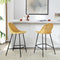 ECLYL Dining Chairs Set of 2, Woven Rattan Chair, Rattan Counter Stools with Backs for Kitchen Counter, Dining Room, Coffee Bar