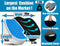 Orthopedic Seat Cushion Coccyx Extra Large Memory Foam Gel Sitting Pillow for Back Pain, Sciatica and Tailbone Relief - Perfect Fit for Office and Kitchen Chair, Wheelchair, Car, Truck (XL-Black)