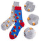 EmaoFun Colourful Socks Men's Funny Socks Gifts for Men, Cotton, pizza, 40-46