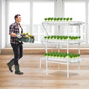 Hydroponics Growing System 108 Plant Sites, Food-Grade PVC-U Pipes Safe & Green Plant Hydroponic Grow kit, Attached Nest Basket Sponge + timer +PVC pipe + Water Absorption Material | 12 Pipes 3 layers