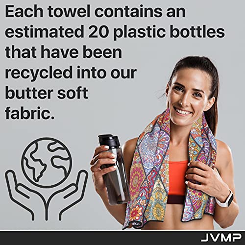rant Print Microfiber Gym Towel - Super Absorbent & Quick-Drying - Ultra Soft, Double-Sided Sports Towel with Eye-Catching Designs - Compact & Lightweight - Ideal for Yoga, Travel, and Active Lifestyles (Blue)