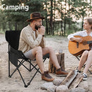 Folding Camping Chairs for Adults Portable, Beach Backrest Moon Chair, Fits The Back of The Body and Has A Strong Load-Bearing Capacity, 16.54’’L X 16.54’’W X 27.6’’H Inch (Black & White) (Black)