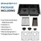 Zeesink Black Kitchen Sink 32" X 18",Double Bowl Kitchen Sink,Low Divide Undermount Kitchen Sink,Black Undermount Double Sink,50/50 Double Bowl 16 Gauge Stainless Steel Kitchen Sink