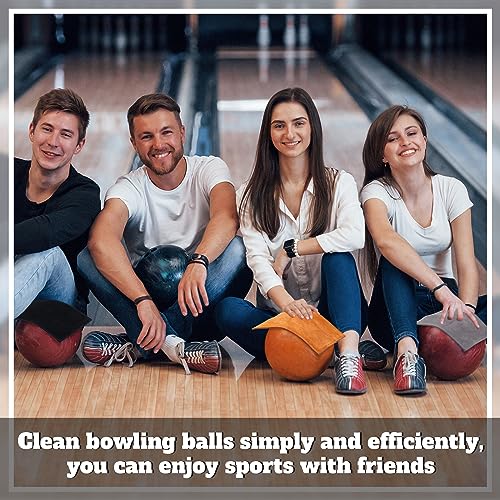 3 Pcs Bowling Ball Shammy Towel Dual Sides Leather Bowling Towel Bowling Ball Towel Bowling Accessories Cleaning Pad for Bowling Ball (Black Gray, Brown,7 x 5 Inches)