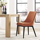 Modway Viscount Mid-Century Modern Upholstered Fabric Dining Chair in Orange