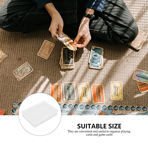 Playing Card Deck Cases Box: 6 Pcs Plastic Empty Playing Card Holder Case Box Storage Organizer Snaps Closed