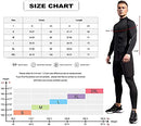 3 Pack Mens Mock Turtleneck Compression Shirts Long Sleeve Sun Protection Shirts Cooling Workout Gym Tops Undershirt, Blkgry+grey+white, Large
